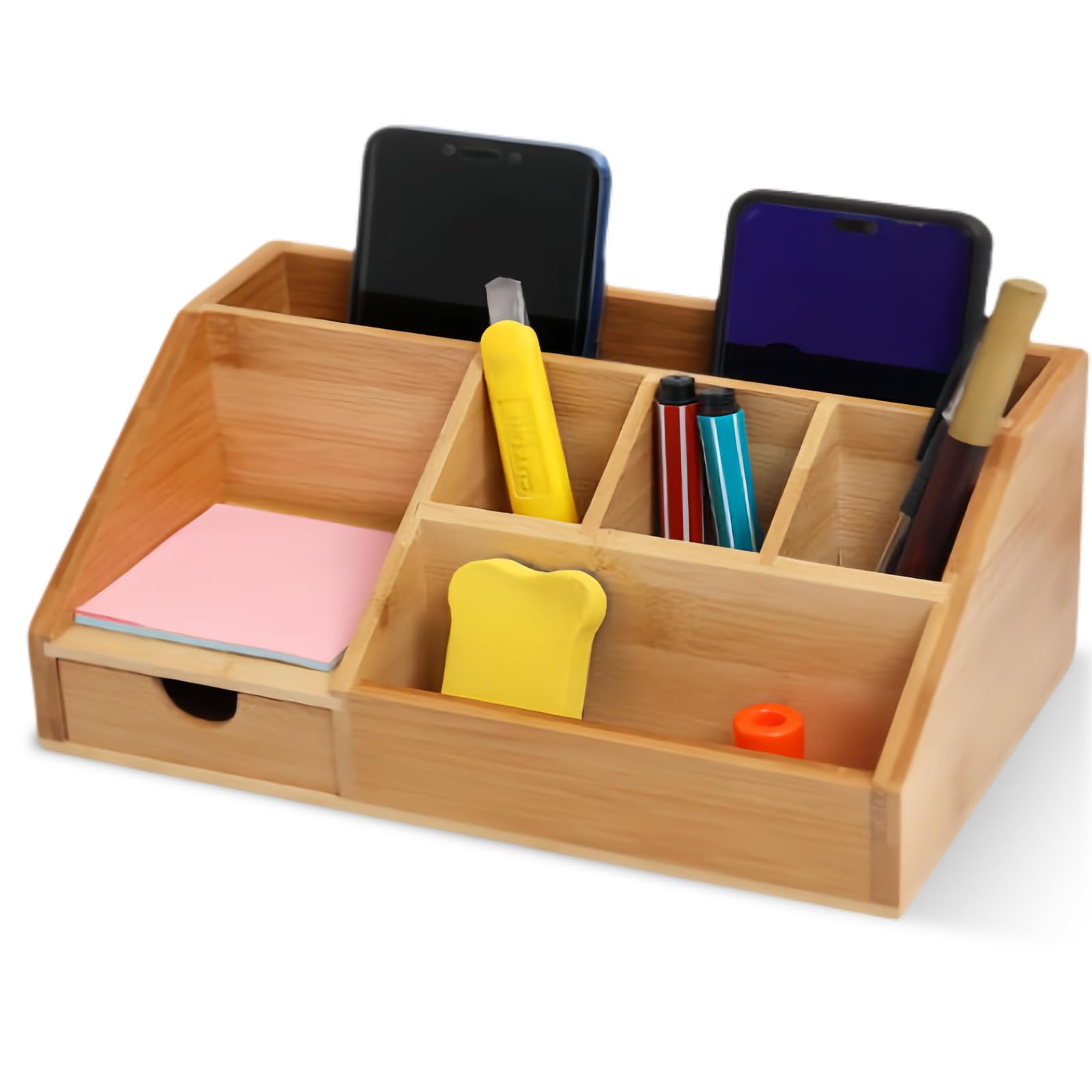 Organisateur de bureau avec tiroir, boîte à stylos blanche de Organisateur de bureau avec tiroir, boîte à stylos blanche de