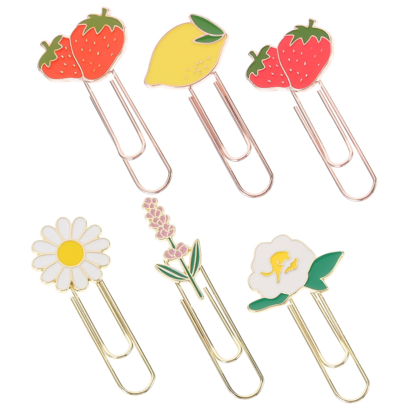 DOITOOL 5 Set Graffette Metalliche Creative Clip Per Documenti Biglietti Visita E Note Accessori Ufficio Decorativi Pratiche E Versatili Per Scuola E Casa 6 Pezzi*5