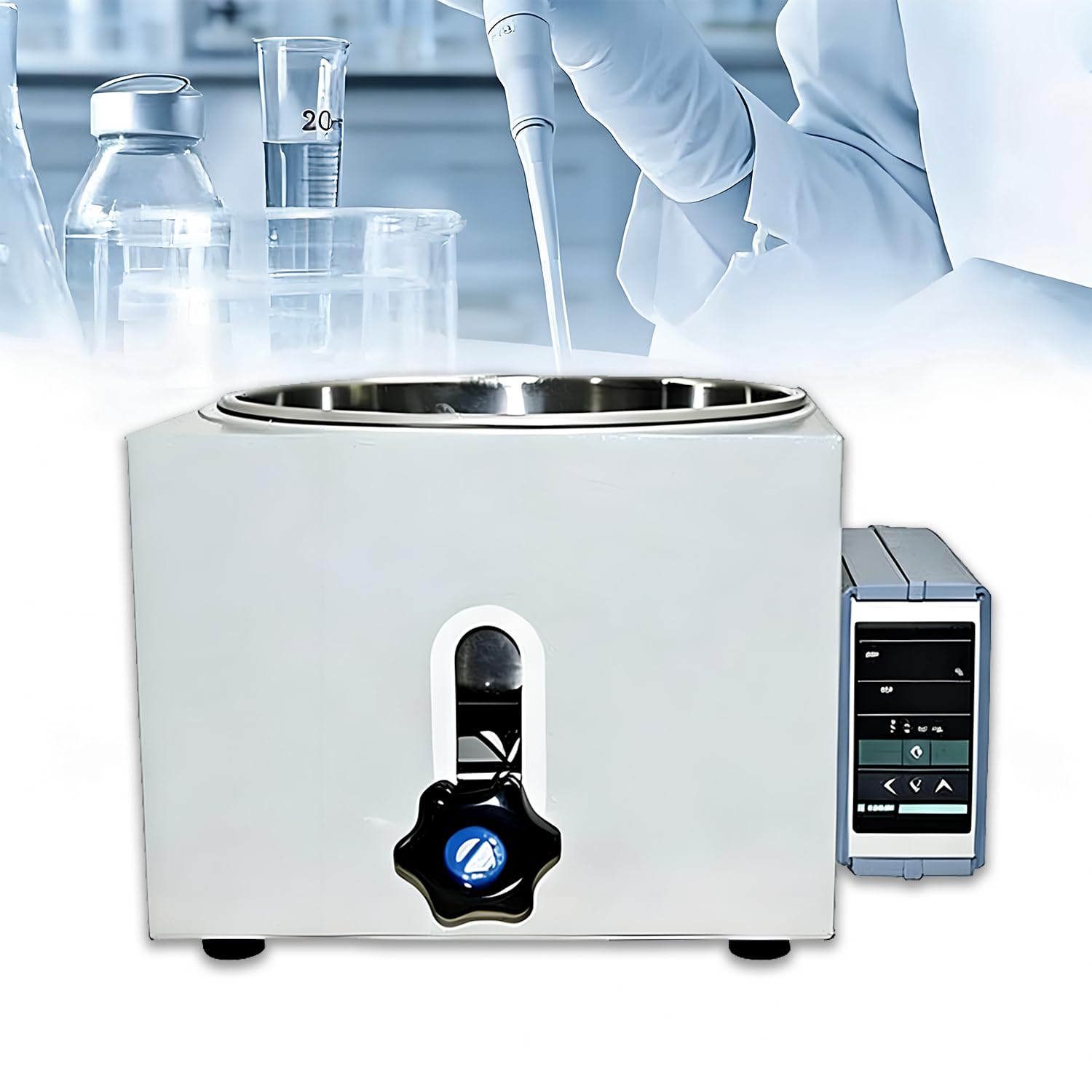 Baño María termostático Digital, baño de Aceite de Laboratorio a Temperatura Constante - Temperatura máxima de 250 ℃, Revestimiento de Acero Inoxidable, Mecanismo de elevación 3L