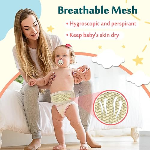 Miniatura 2 de Mybow Cinturón de hernia umbilical para bebé, banda para el ombligo infantil, cubierta de cordón umbilical para recién nacido, refuerzo de soporte