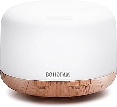 Humidifier Ultrasonic Oil Diffusers, Diffuser Atmosphere Light Humidifier Portable Noiseless Aromatherapy Diffuser, Auto Shut-Off, Essential Oil 500ml Diffusers for Large Room, Home, Office (Classic)