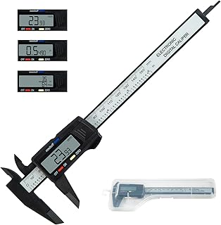 Digital Caliper 0-6"/0-150mm Electronic Vernier Caliper Measuring Tool, Digital Micrometer with Large LCD Screen, Inch Metric Fractions Conversion with Protective Case