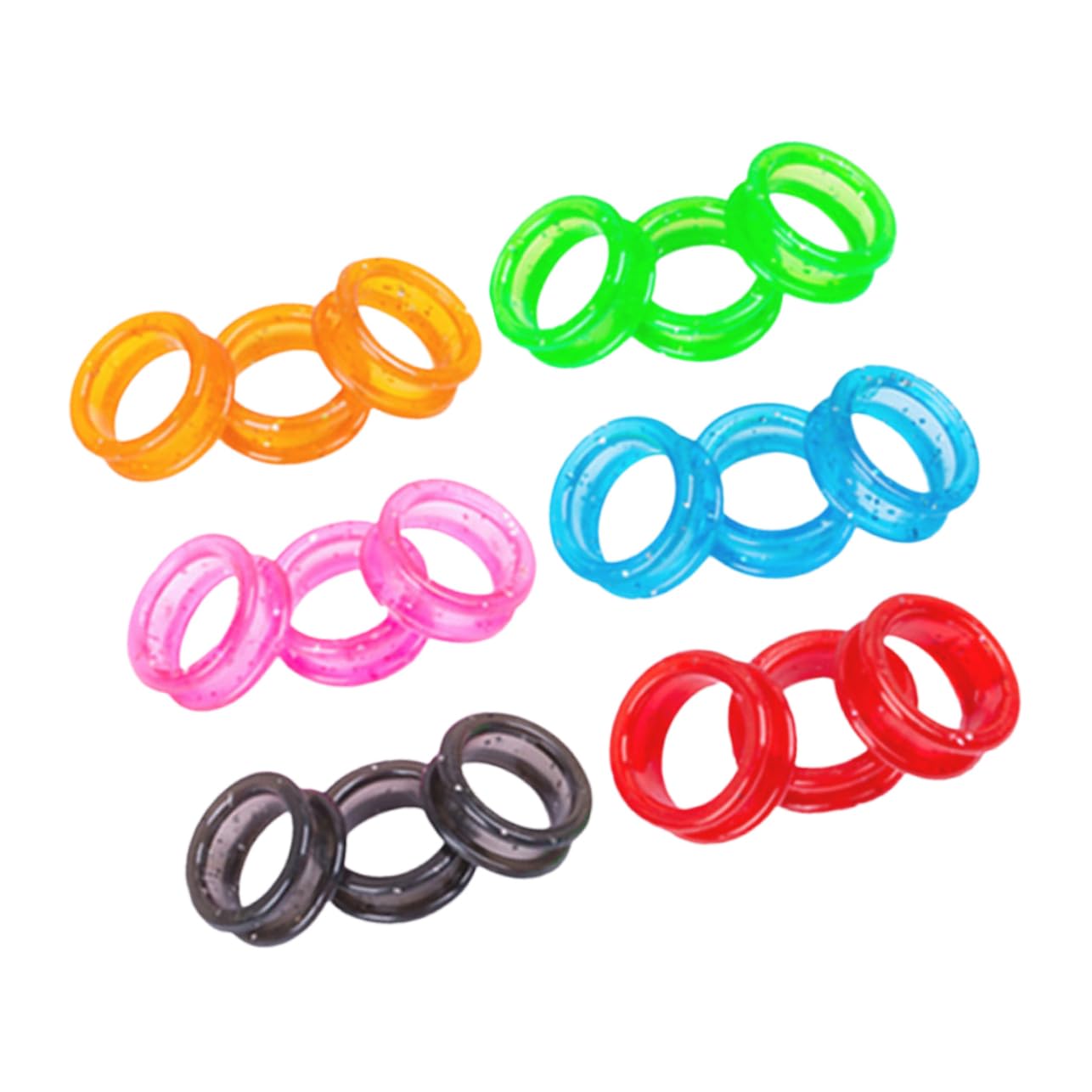 PRETYZOOM 2sets Scissors Finger Protectors Silicone Rings for Scissors Pet Hair Scissor Ring 18pcs*2