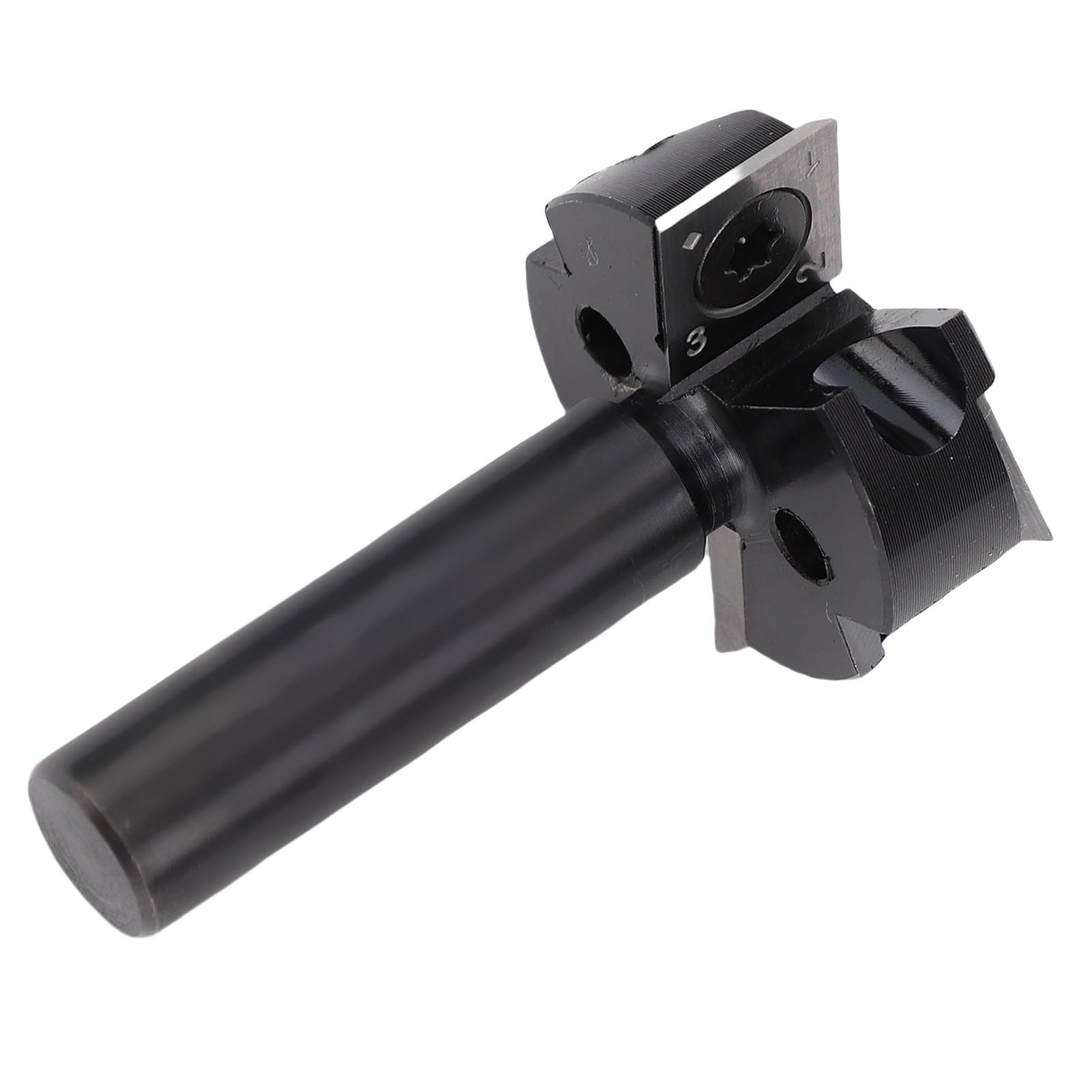 Punta per Fresa per Superficie in Carburo, Gambo da 1/2 Pollice, Diametro per Scanalatura 1-1/2 Pollice, con Inserti Intercambiabili per Livellamento di Scanalature per la