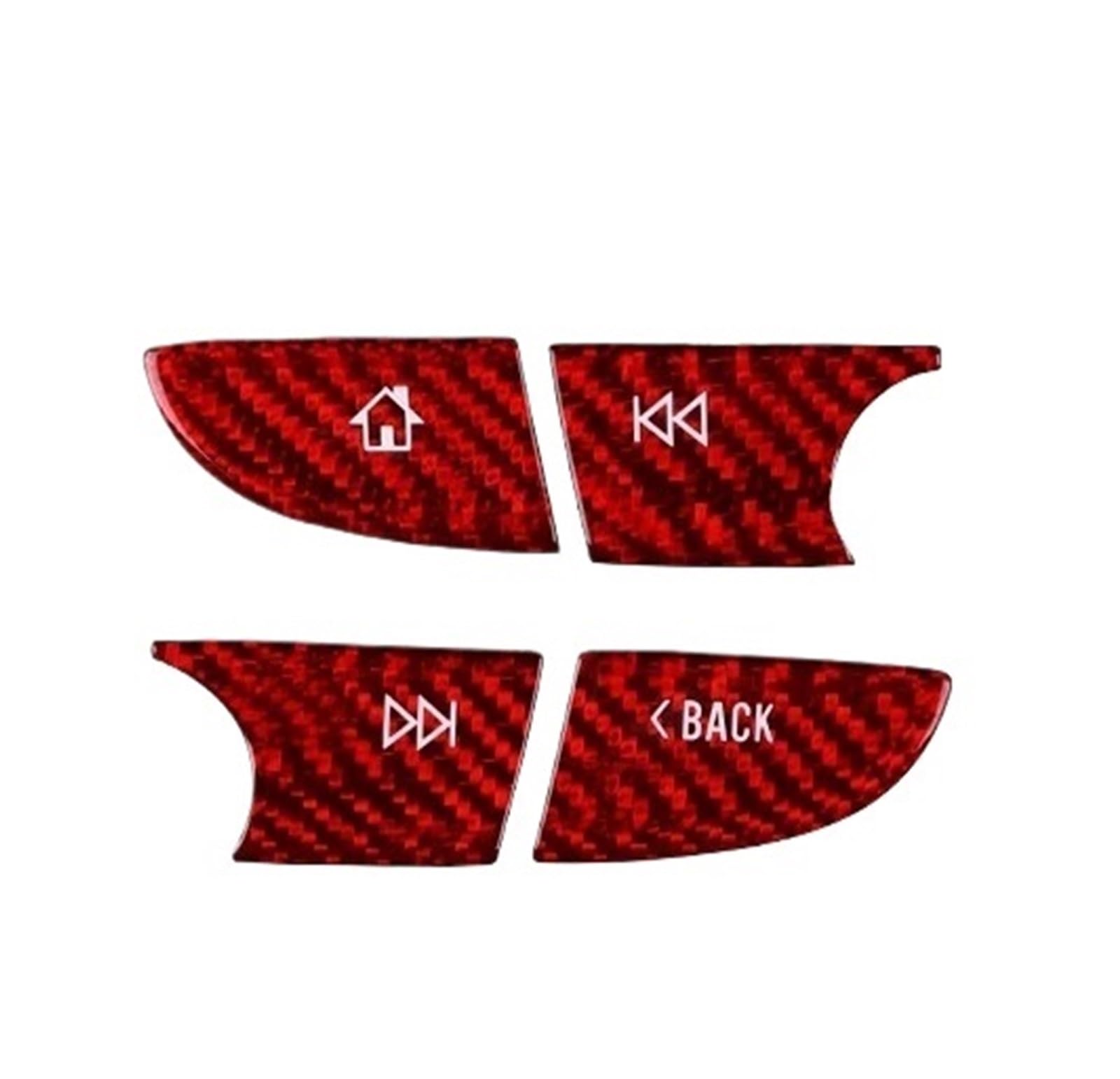 Car Accessory for Chevrolet for Camaro 2016 2017 2018 2019 2020 2021 2022 Hard Carbon Fiber Sticker Car Navigation Screen Button Accessories Interior Mouldings(A Red Button)