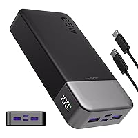 JUOVI 65W Power Bank, 20000mAh Laptop Caricatore Portatile Powerbank Ricarica Rapida