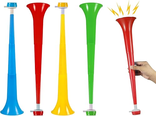 Miniatura 1 de 4 cuernos plegables para estadio, 24 pulgadas, trompetas de animación, trompetas de plástico, bocina de estadio para eventos deportivos, fiestas (4