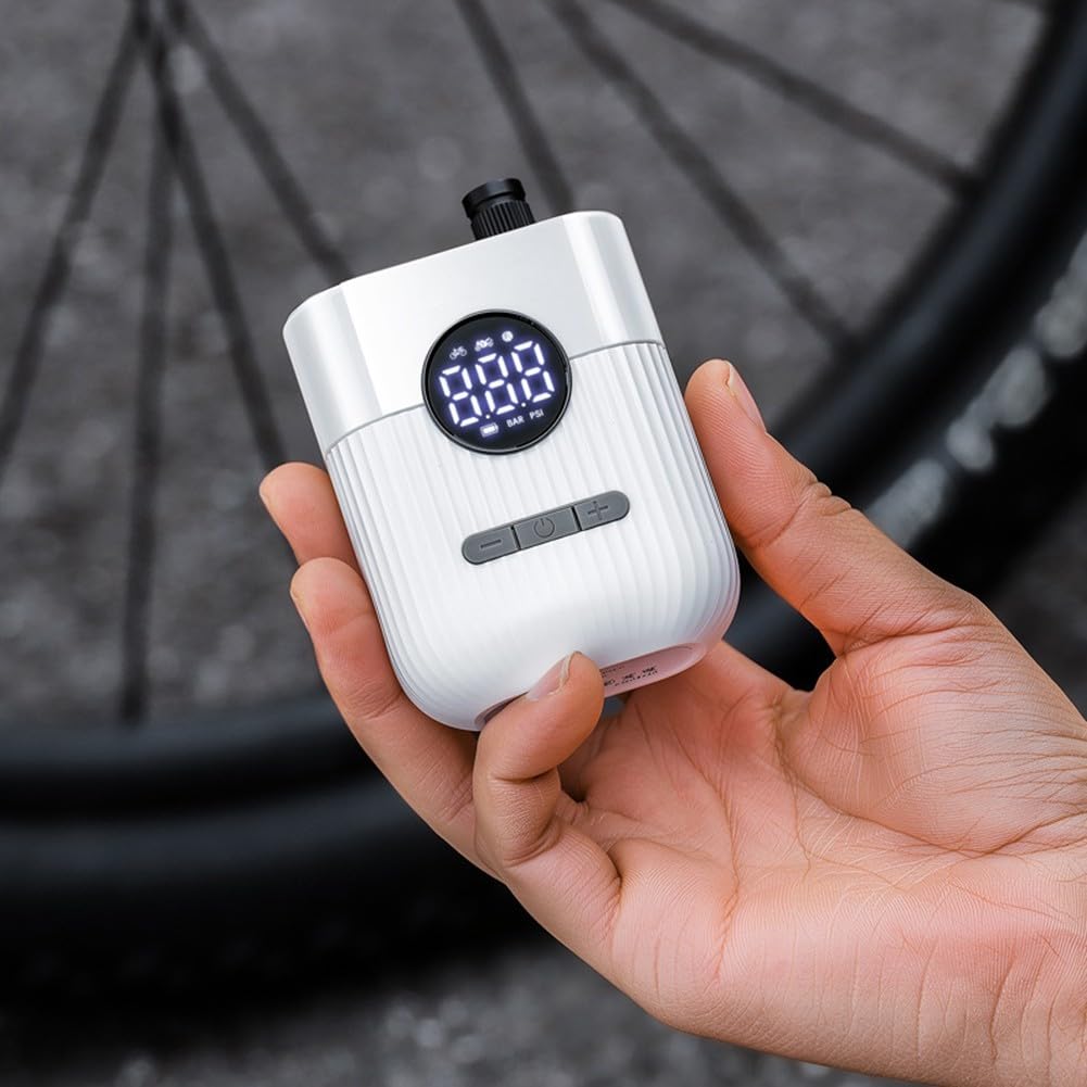 Besttoolifes Pompa elettrica per bici, gonfiaggio pneumatici portatile
