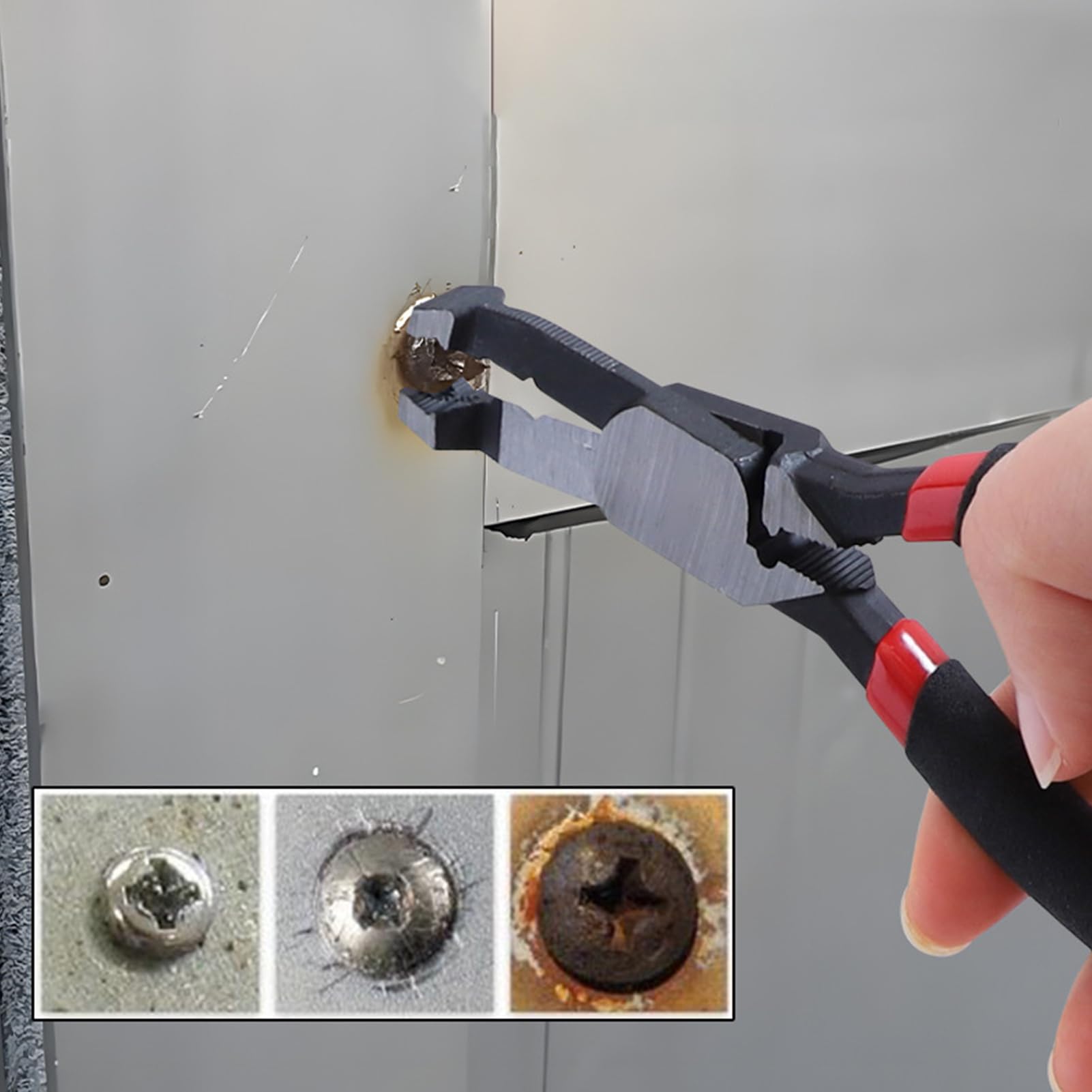 Pinze Professionali Togli Viti – Estrattore a Denti Scorrevoli, Strumento Rimozione Viti | Estrattore Multifunzionale Ergonomico per Vitti Danneggiate, Officina, Riparazioni, Garage