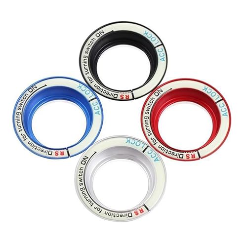 Totority Calcomanía de anillo luminoso para llave de coche, cubierta de orificio para llave de automóvil, cubierta de encendido para automóvil,