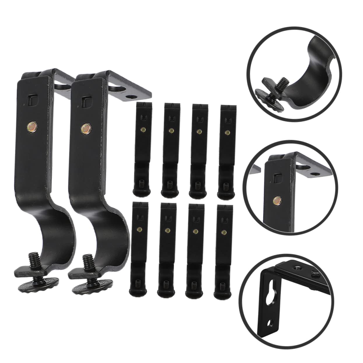 10pièces Supports De Tringle à Rideau Lot pour Mur Compatible avec Tringles Rideaux Lourds Fenêtre Porte Et Vêtements Simple Délicat