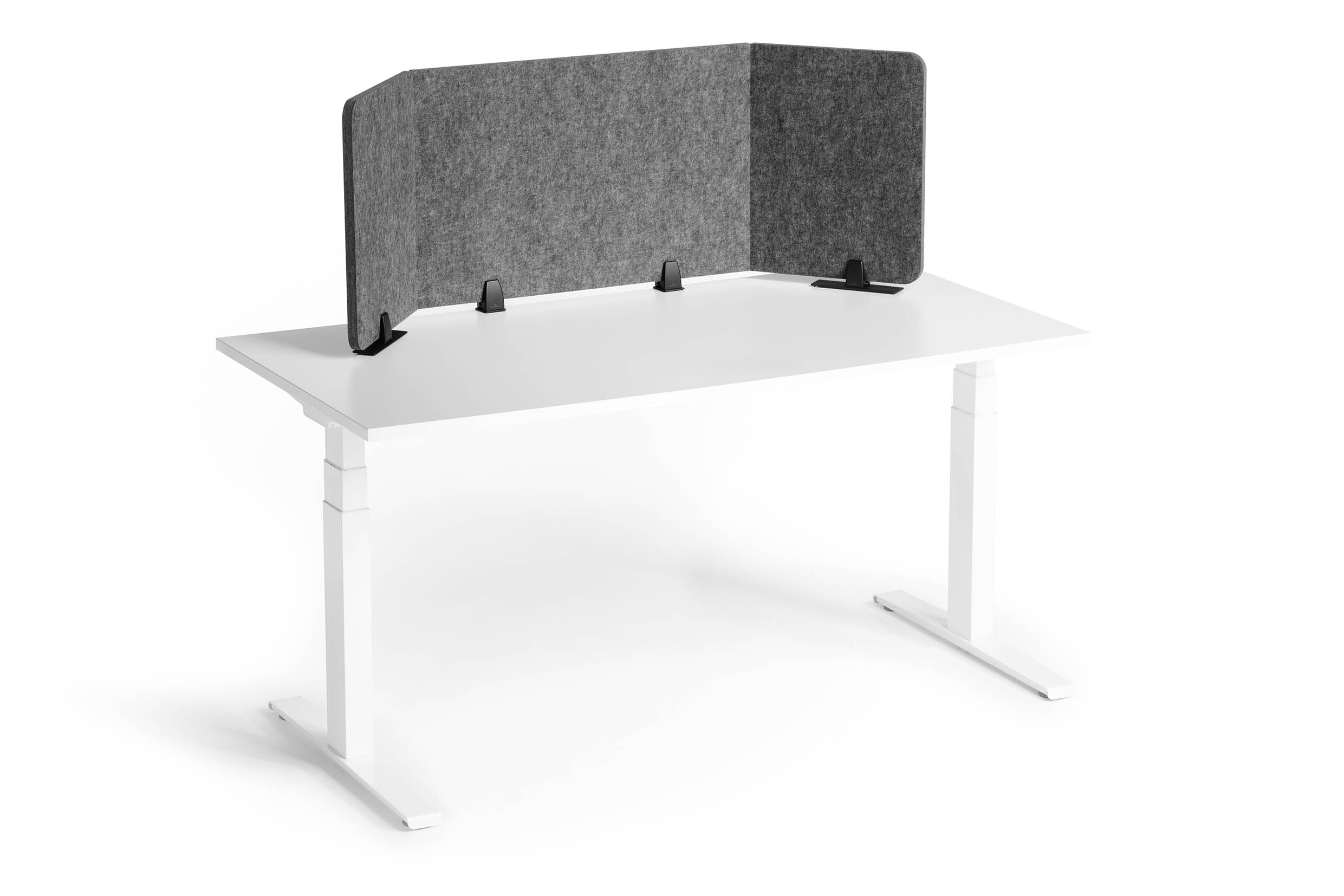 Durable Recycled Felt Desk Divider Panel 160cm Grey 313558 DB74369