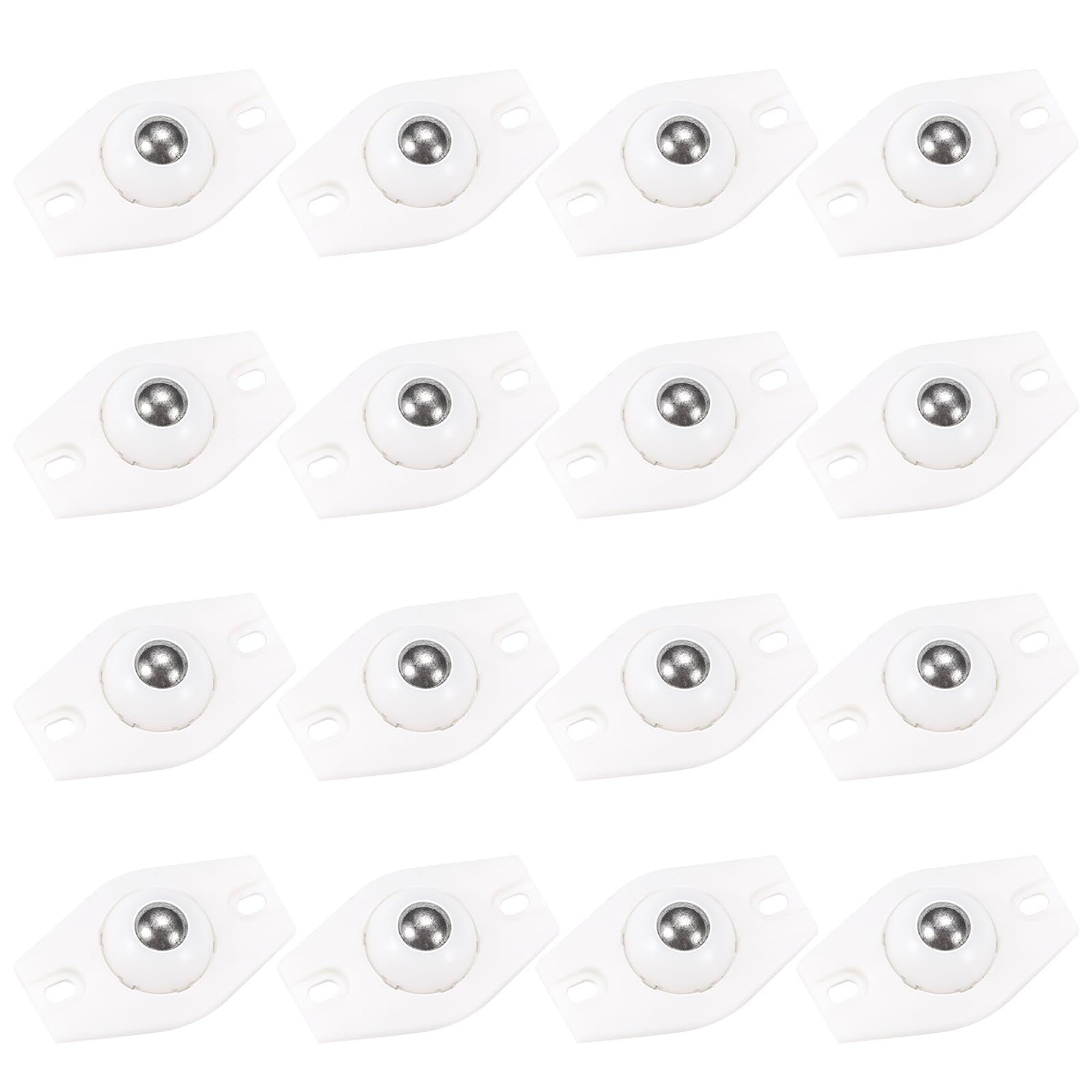Wisfunlly 16 Pcs Self Adhesive Caster Wheels, Mini Plastic Wheel Sticky Caster Carton Wheels, 360° Rotation Sticky Pulley for Bins Bottom Storage Box Furniture Trash Can