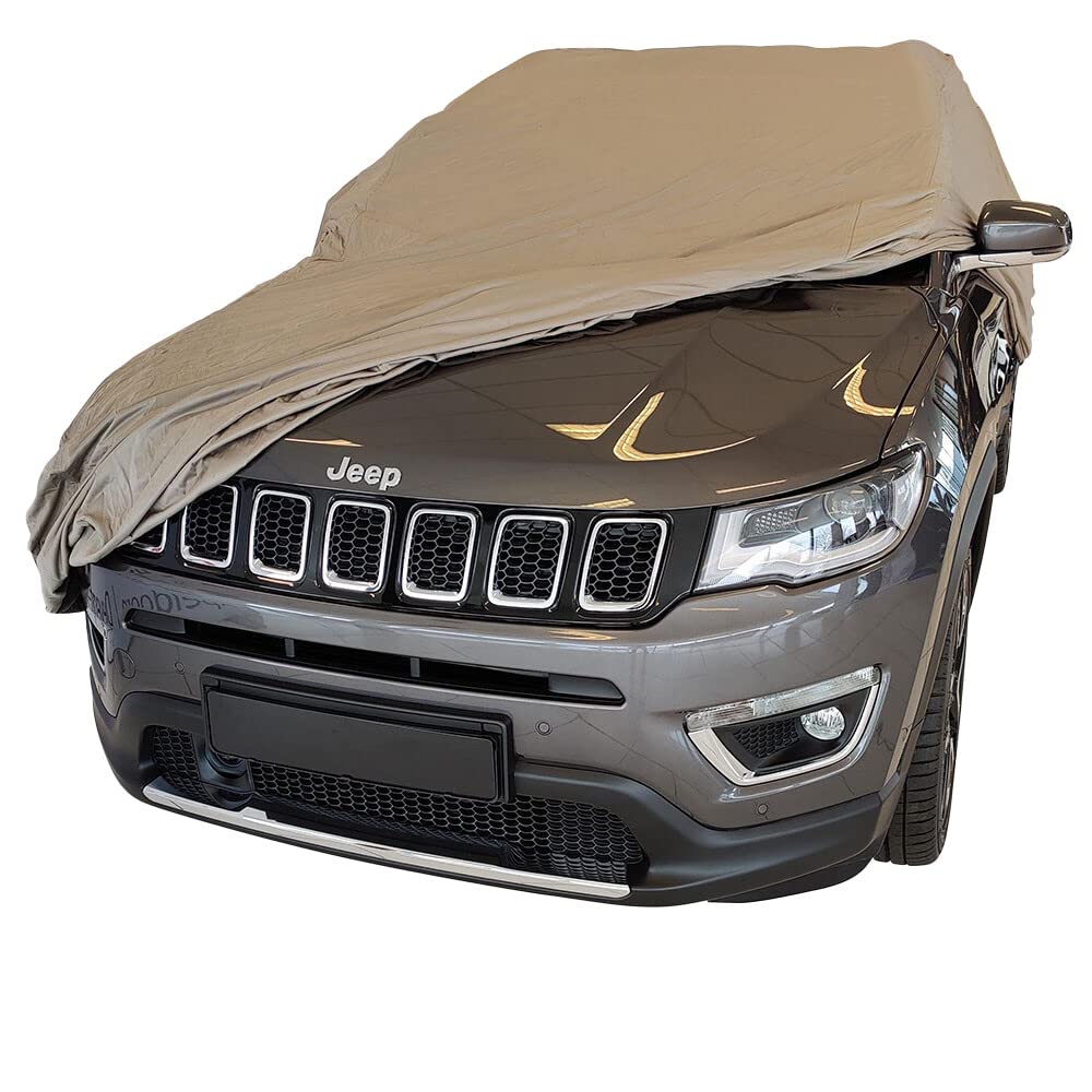 telo copriauto da esterno compatibile con Jeep Compass Bronzo COVER Vestibilità perfetta e su misura