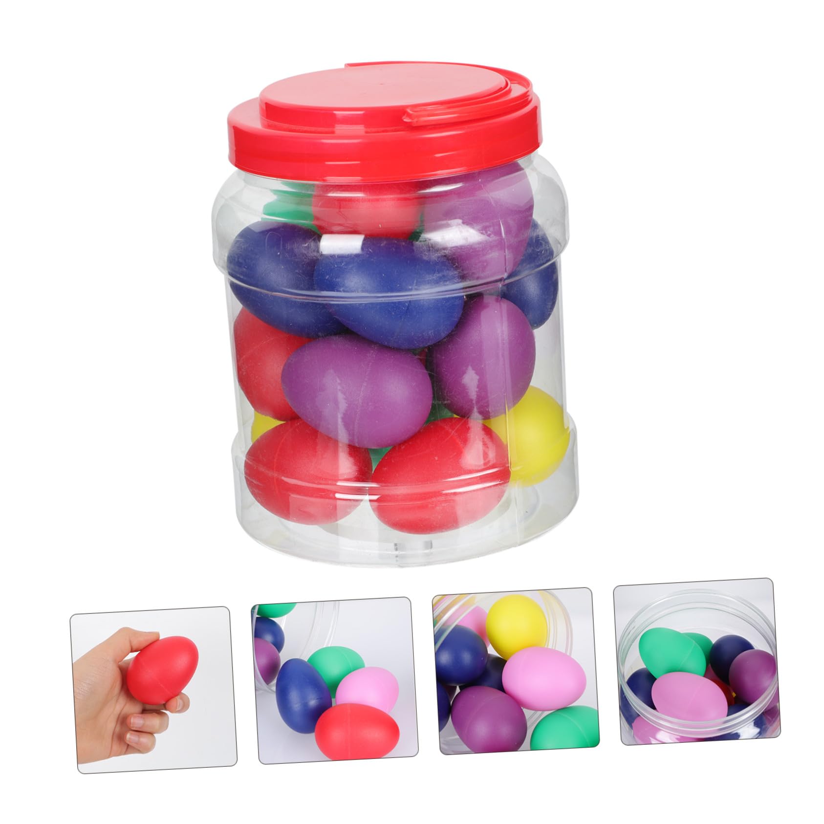 Toddmomy 20 Strumenti Musicali a Uovo per Percussioni per Ragazzo Ragazza, Portatili in Plastica Superficie Liscia per Educazione Precoce e Compleanni Colore Casuale