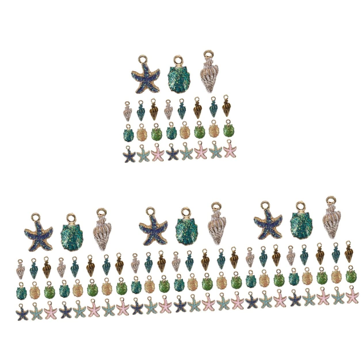 Lurrose 156pezzi Charm Lega Di Tema Oceano Pendenti Forma Stella Marina Per Creazioni Di Gioielli Fai Te Per Collane e Bracciali