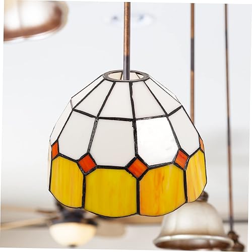 Miniatura 4 de Angoily Pantalla de vitrales de vitral, pantalla colgante, lámpara de pared, pantalla de techo, pantalla de vitral, lámpara de araña de piso,