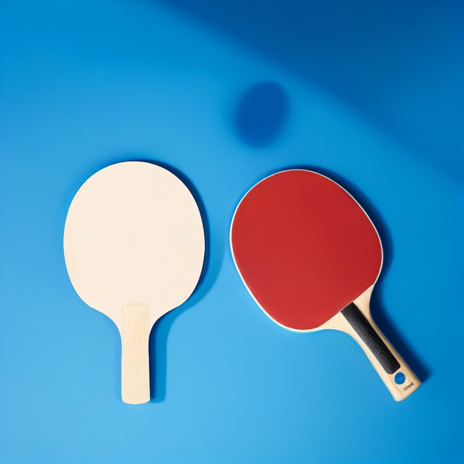 Racchetta da Ping-pong in Legno Grezzo 12 Pezzi Beige | DIY e Uso Indoor, Finitura Non Verniciata, Struttura , Lotto da 12 Unità