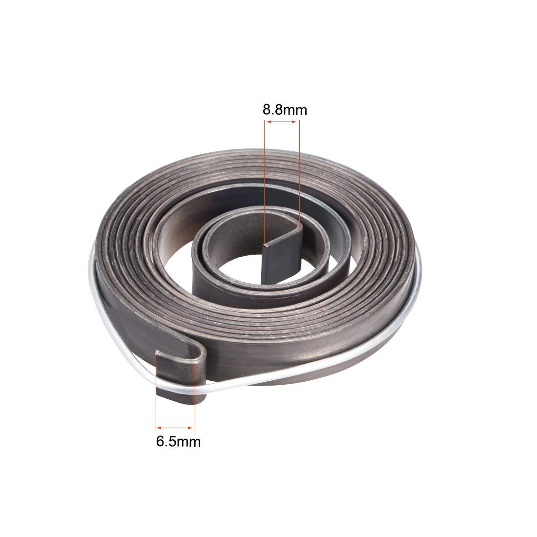 Taladro de columna Quill Feed Return, muelle helicoidal Assembly Spring Steel, Negro, 1540 mm Expand Largo 59 x 10 x 1,2 mm