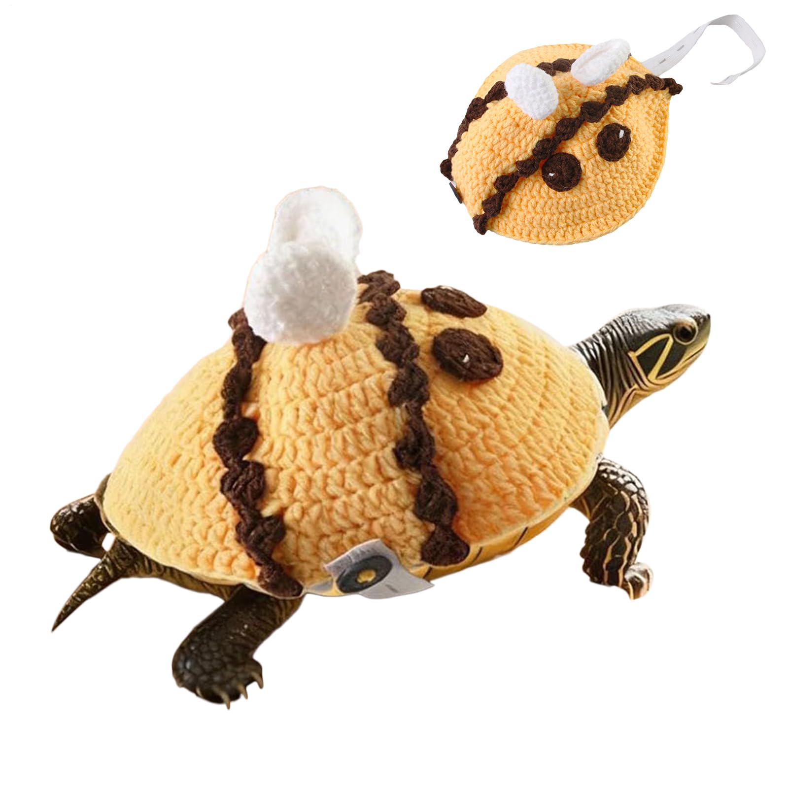 Cute Turtle Sweater - Warm Knitted Animal Apparel, Handmade Outfit for Tortoise, Small Pet Clothing, Wearable Accessory with Adjustable Strap, Knitted Jumper for Winter, Cosplay, and Outdoor Use