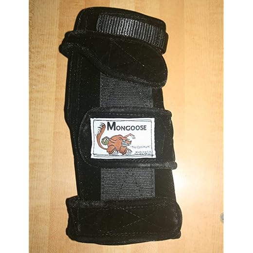 Mongoose "Optimum Bowling Wrist Support Right Hand, Large, Black