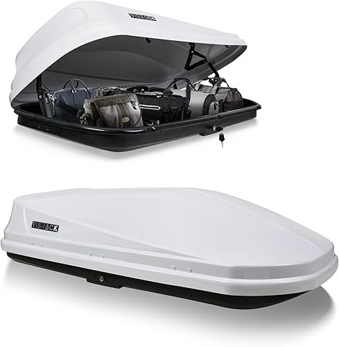 Gxcevsou Caja de carga grande para techo, techo rígido con llaves de seguridad, caja de carga impermeable para techo, 62 pulgadas de largo x 31