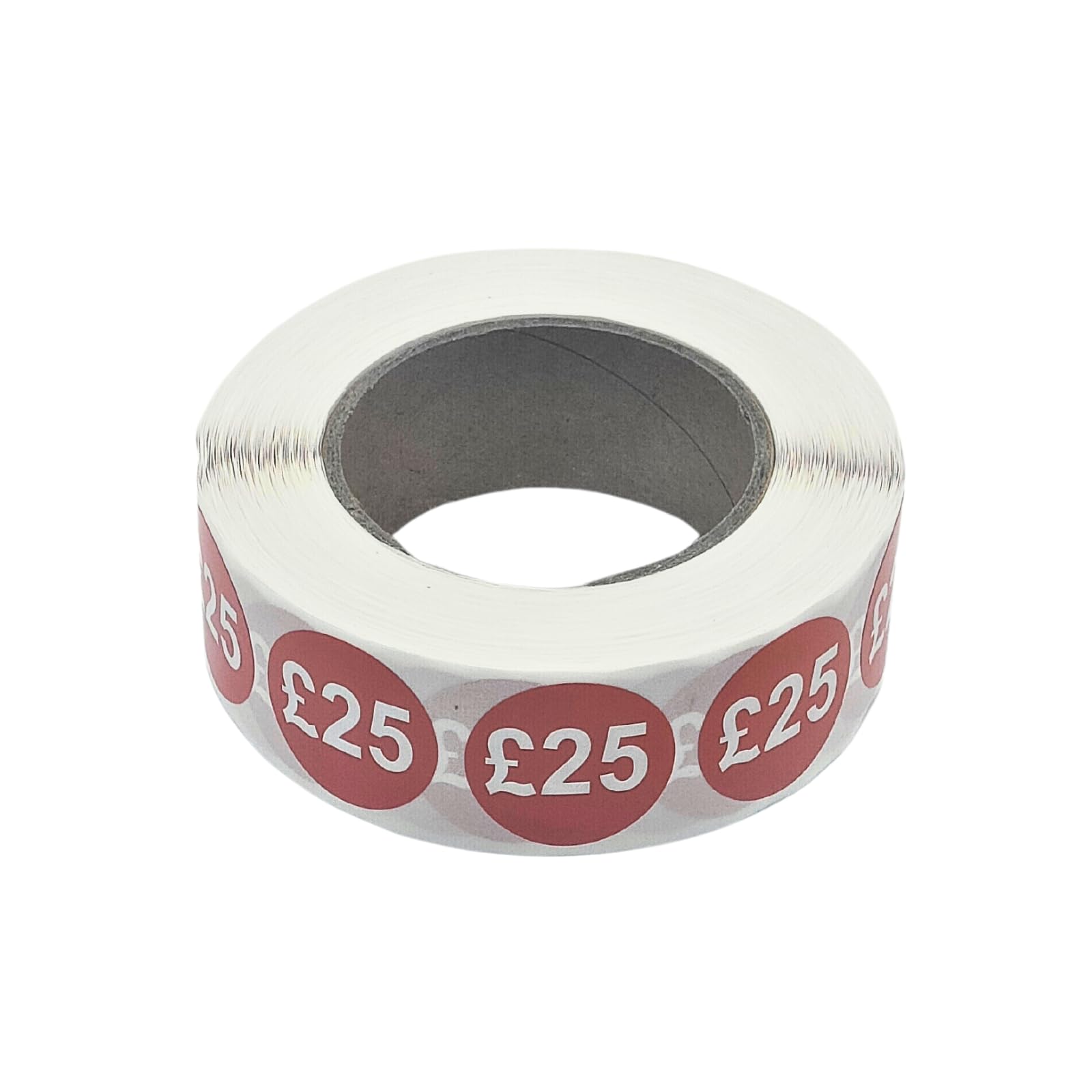 1000x 25mm £1-£30 Red Price Self Adhesive Stickers Sticky Labels for Retail Display (£25)
