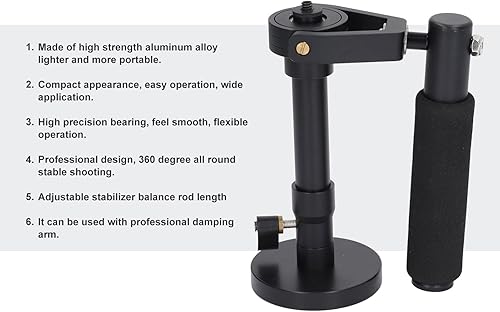 Miniatura 6 de Estabilizador de cardán para cámara, estabilizador de video de 3 ejes para cámaras ligeras sin espejo, puerto de tornillo de 14, estabilizador de