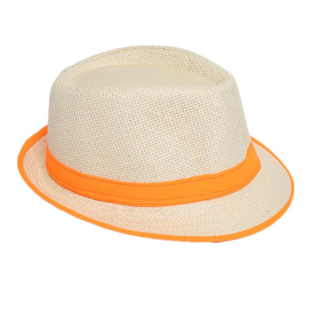 Style Fluorescent Edging Jazz Hat Men's Straw Hats Women's Beach Cap