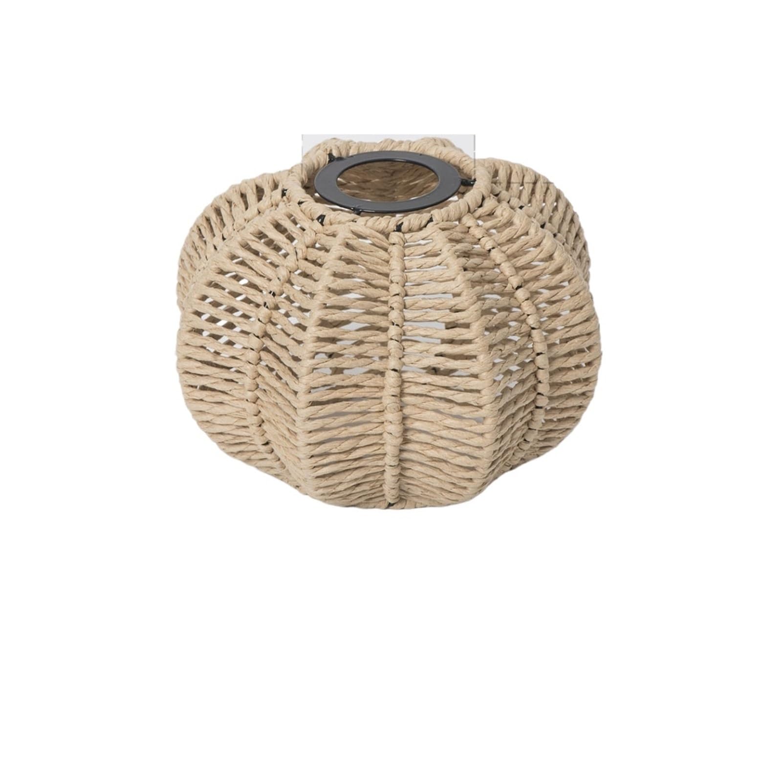 Lopjggyf One Color Lamp Covers Hanging Lighting Fixtures Accessories Handmade Woven Paper Rope Lampshade Homestay For Lamp