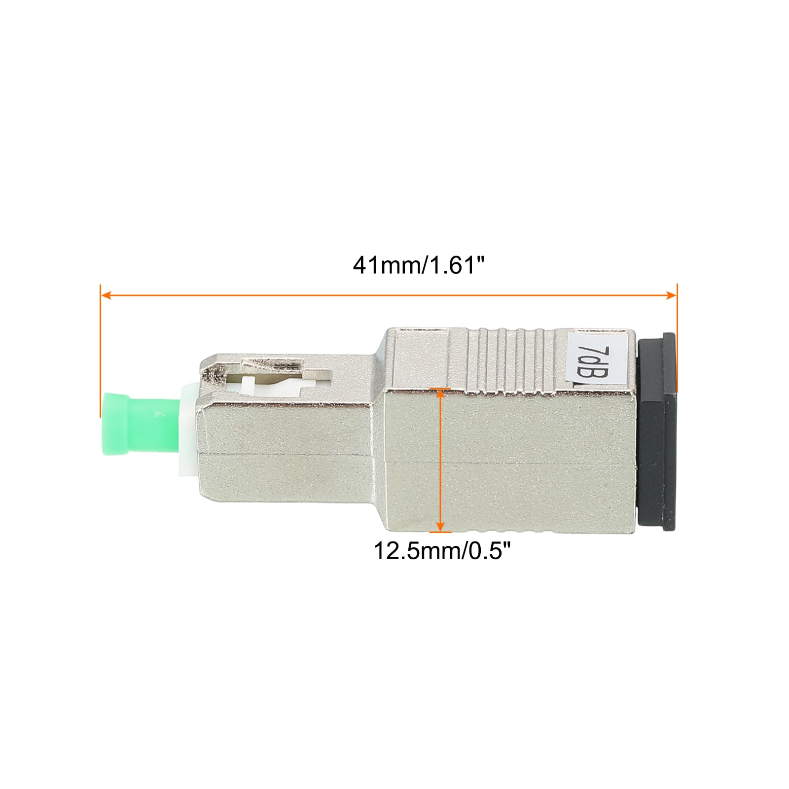 sourcing map Atenuador de fibra SC de 7 dB, SC/APC SM, atenuador fijo de fibra óptica macho a hembra para transmisión óptica, paquete de 5