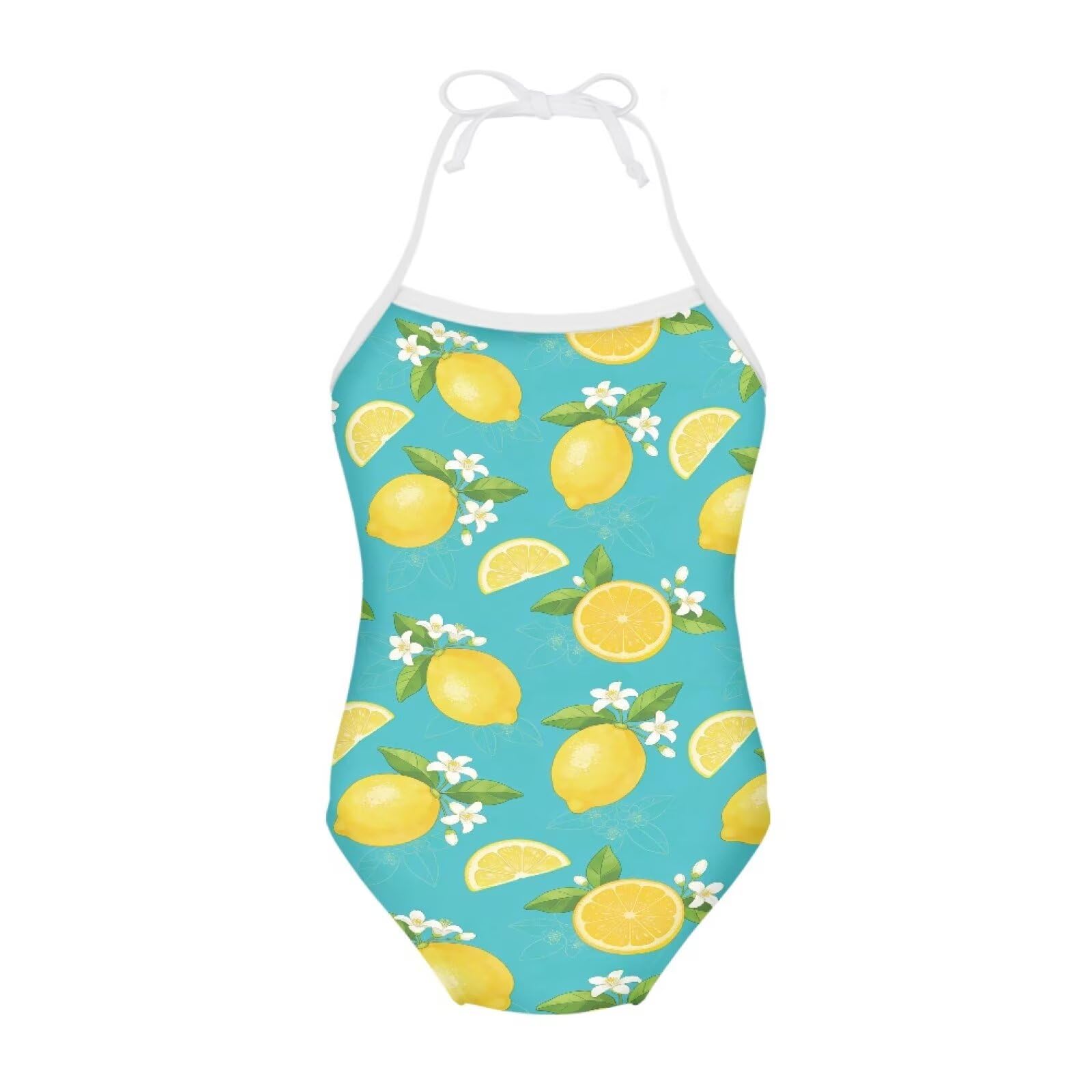 ELEQIN Cartoon Animal Cute Girls One Piece Swimsuit Adjustable Swimwear for 3Y-10Y