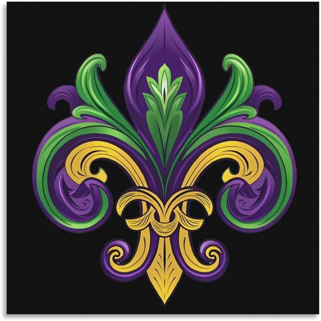 Fleur-de-lis Wall Art Hanging Pictures Square Prints