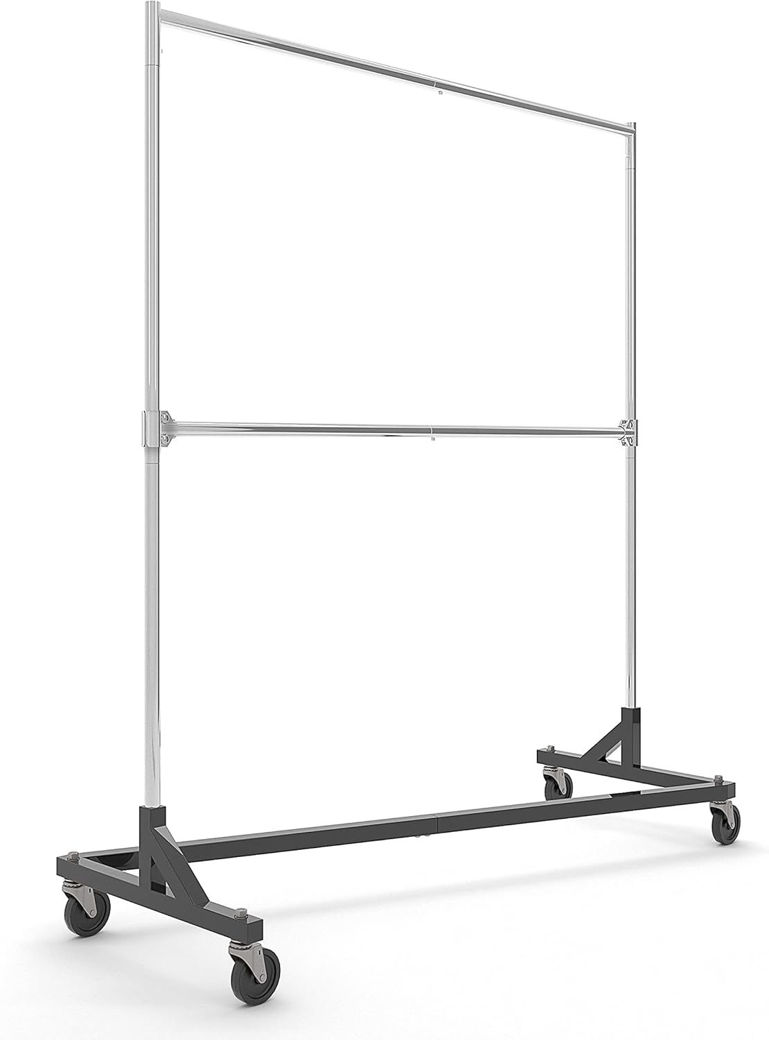 ( similar) Econoco Commercial Garment Rack Z Rack - Rolling Clothes Rack (Z Rack with Add On Hang Bar, Black) Black Z Rack with Add On Hang Bar