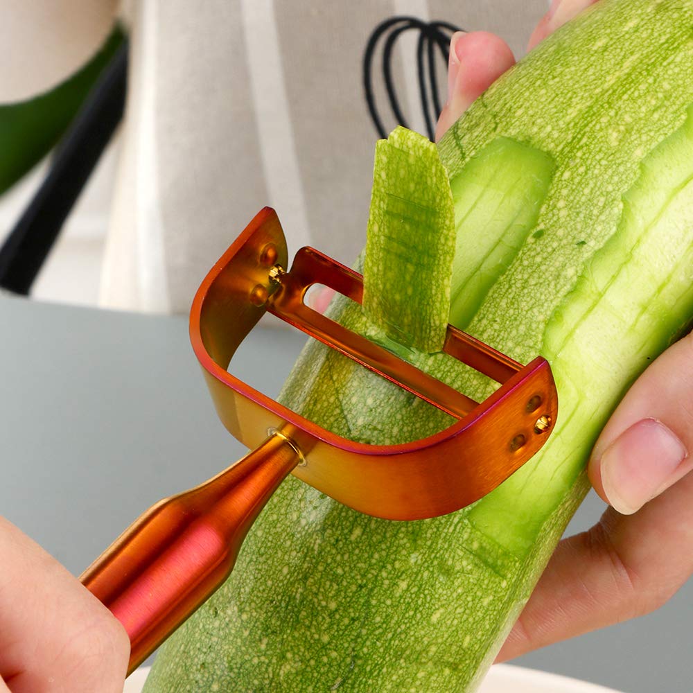 Green Swivel Vegetable Peeler – Potato, Apple, Fruit Peeler With Comfort Grip & Built-In Eye Remover