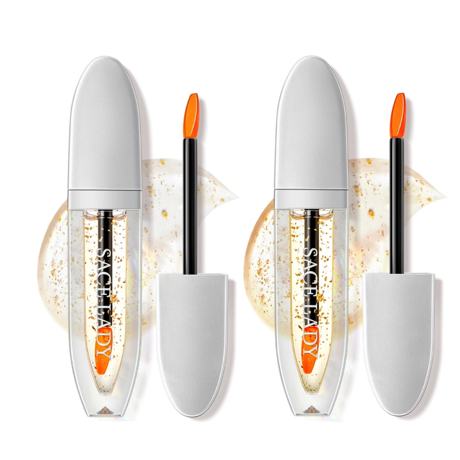 SACE LADY Tinted Lip Oil Set, Hydrating Lip Glow Oil for Women, Non-sticky Moisturizing Nourishing Lip Plumping Serum