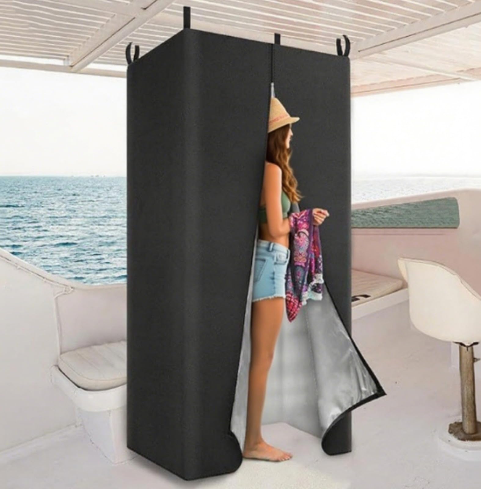 Spogliatoio Portatile - Cabina Cambi Portatile | Cabina Armadio | Tendina Compatta Per Cambio Con Privacy - Spogliatoio Piegevole E Resistente Per Barca, Campeggio, Escursionismo | Riparo Cambi Portat