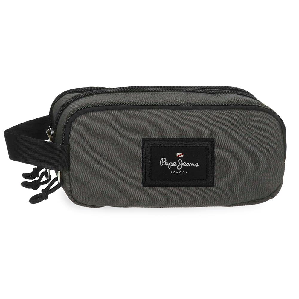 Pepe Jeans Aris Estuche Triple Gris 22x10x9 cms Poliéster