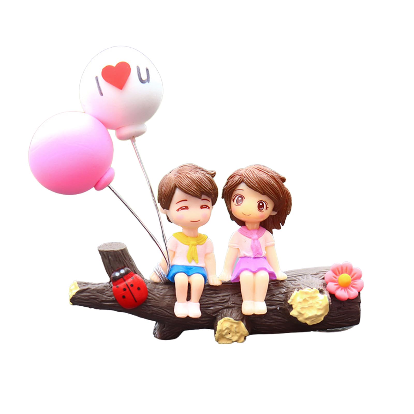 Buxuaaaa Couple Resin Car Ornament, Dashboard Decor, Heartwarming Auto Partners & Couples Tree Branch Car Ornament