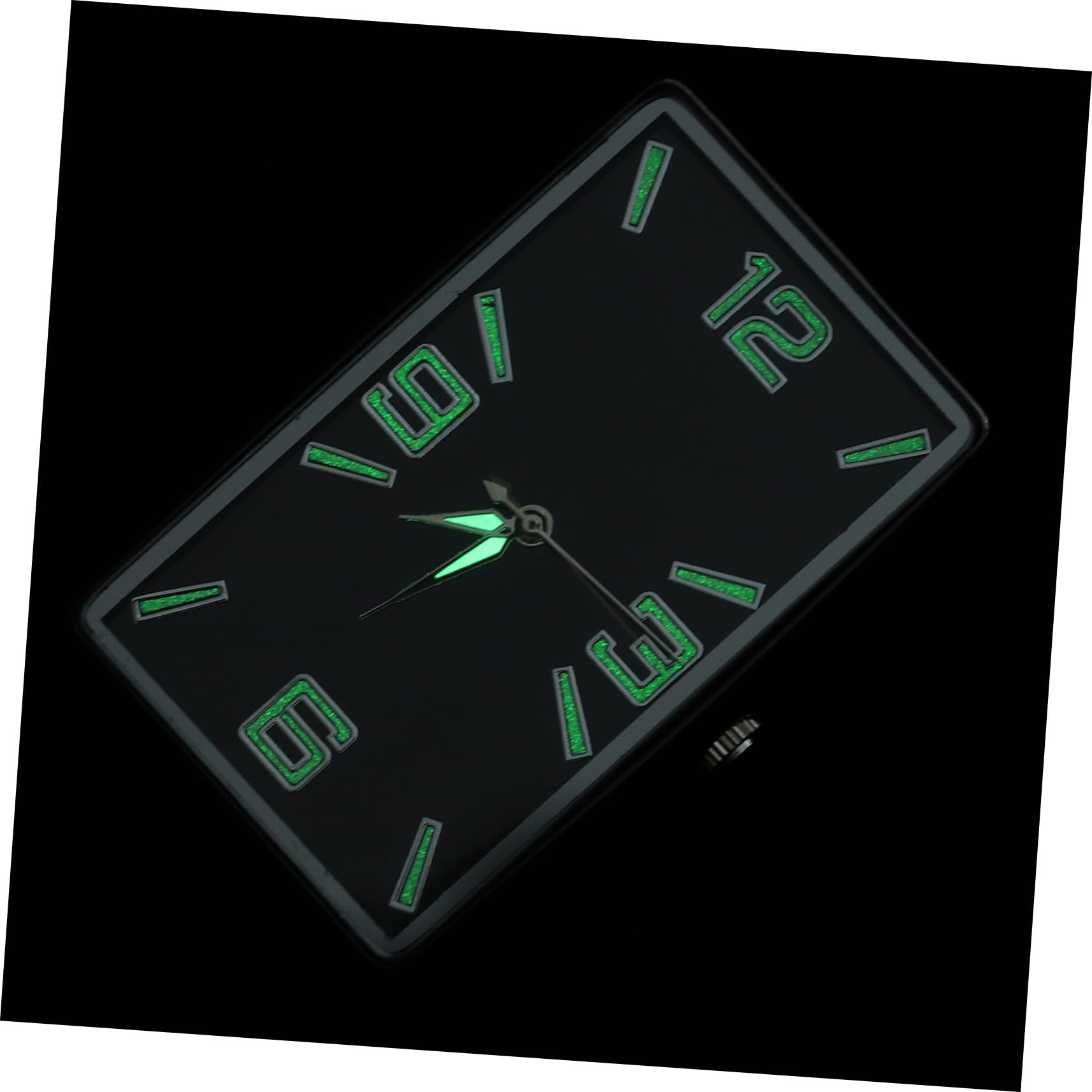 Ciieeo Reloj Aleación para Adhesivo Cuadrado para Individual Diseño Coche Decoración y Vidrio, Pequeño y Ligero del Salpicadero