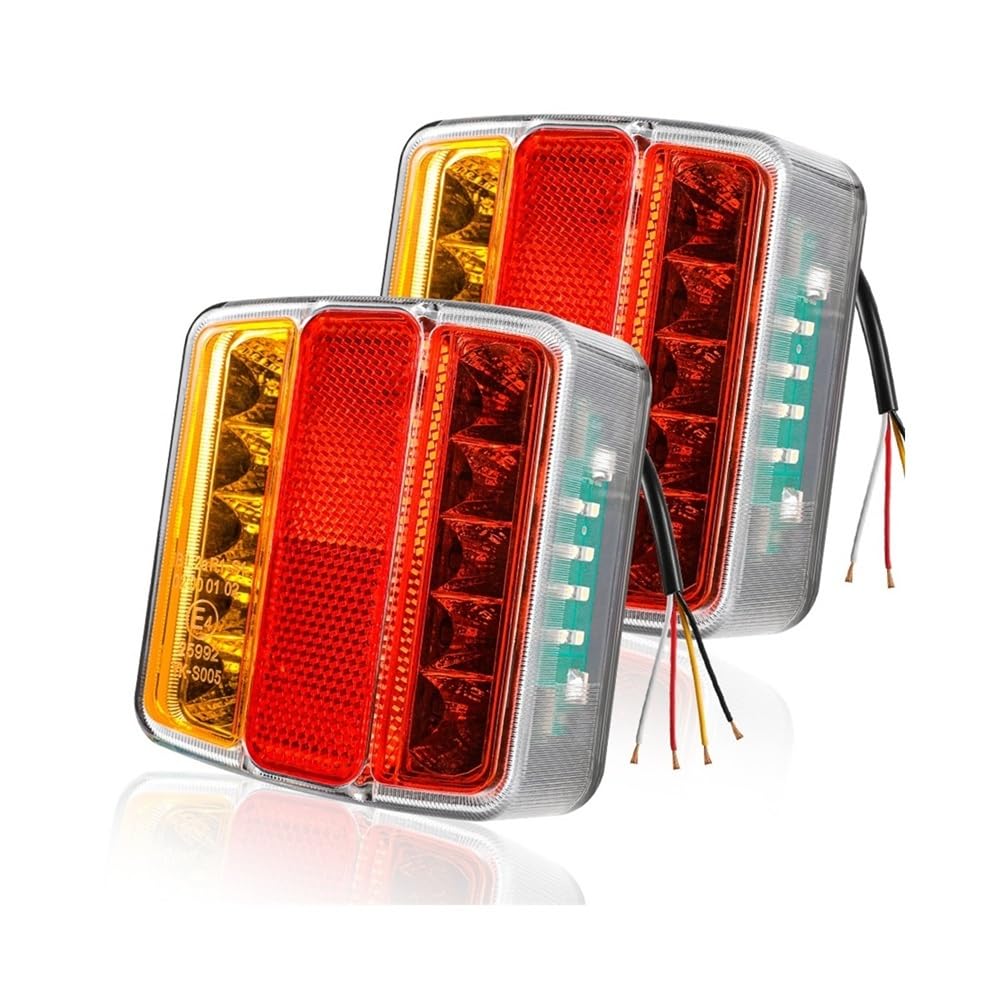 Indicatori Direzione Luci Posteriori Rimorchio A LED Da 2 Pezzi Indicatore Direzione Freno Camion Indicatore Direzione Posteriore Per Camion, Roulotte, Furgone, Barca 12V