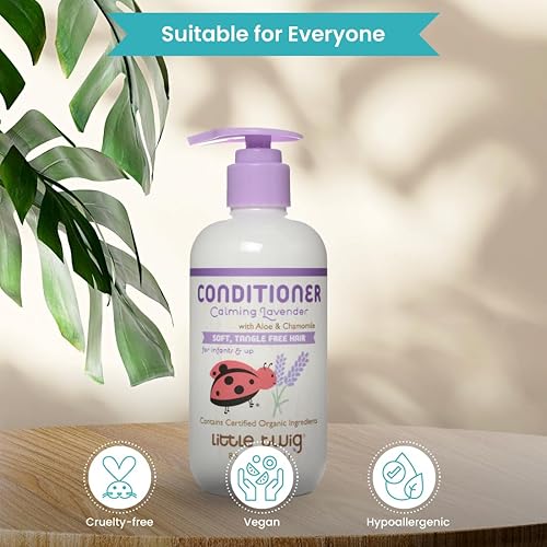 Miniatura 6 de Little Twig Acondicionador desenredante, acondicionador natural con fórmula derivada de plantas, acondicionador para el cabello con aceites