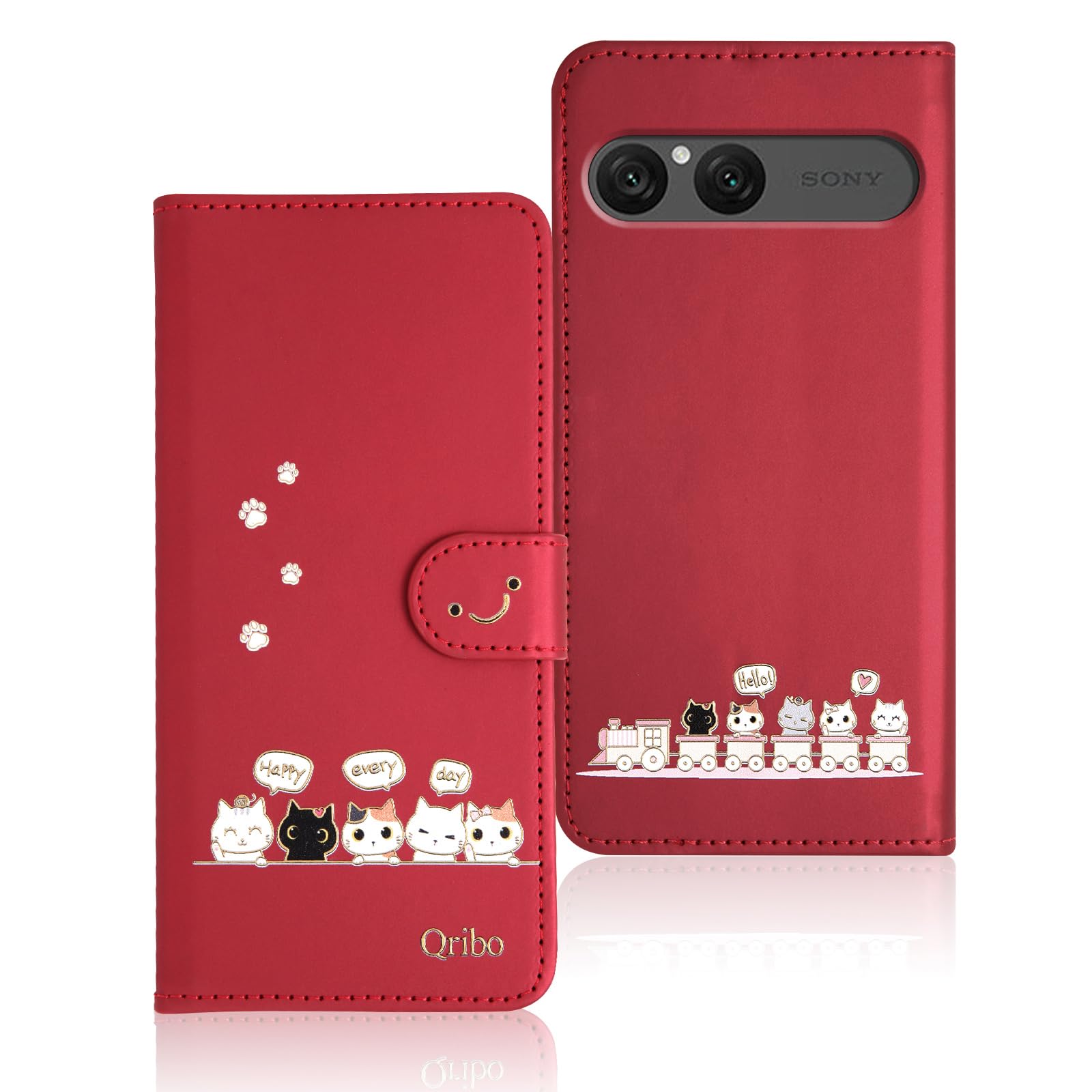 Amazon.co.jp: Qribo 適合 Xperia 10 VII ケース 手帳型 SO-52F ケース