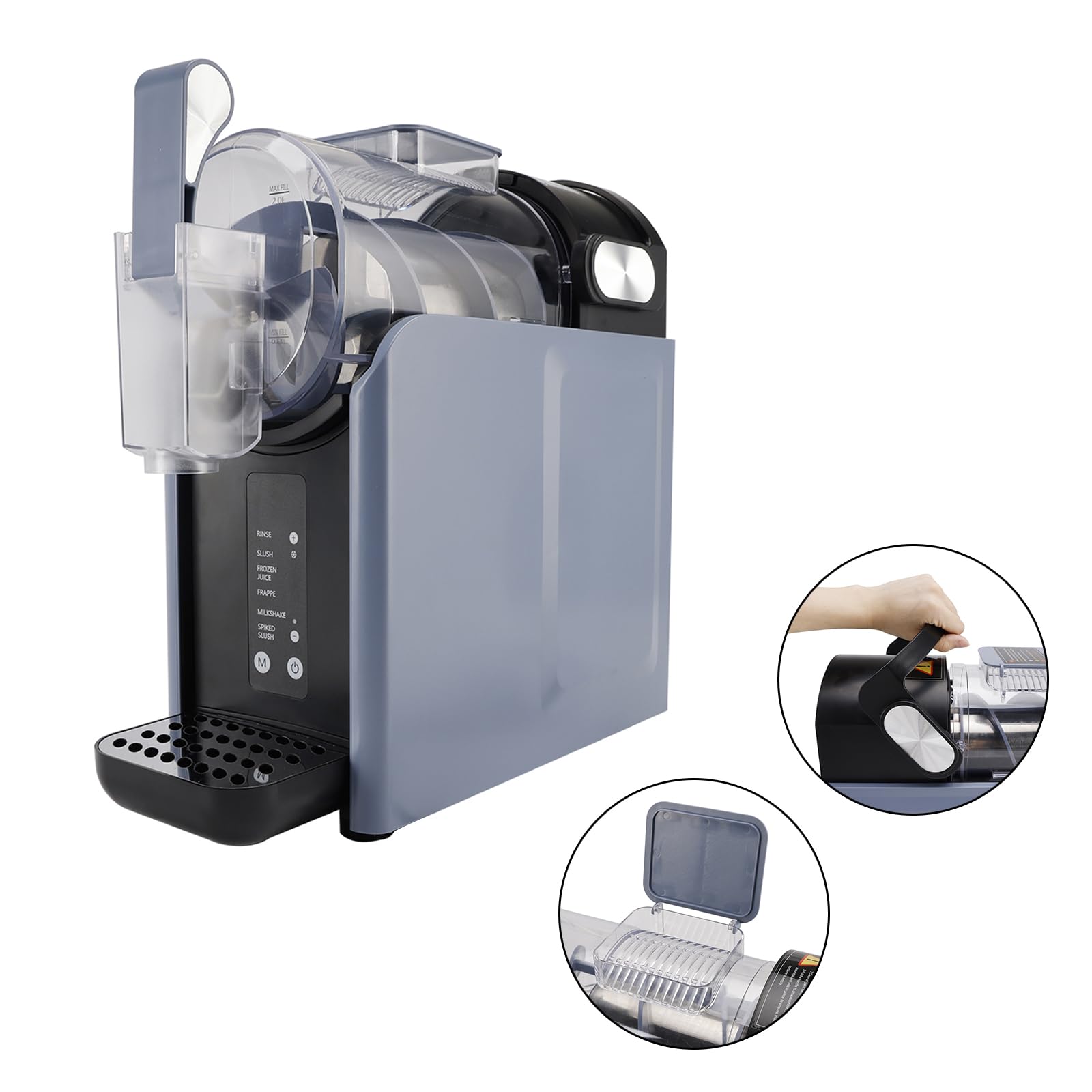 2L Slushy Maker – Frozen Drink Maschine mit 5 Programmen für Slush, Milkshakes, Iced Coffee, Alkoholfreie Getränke, Selbstreinigungsfunktion, Für Zuhause