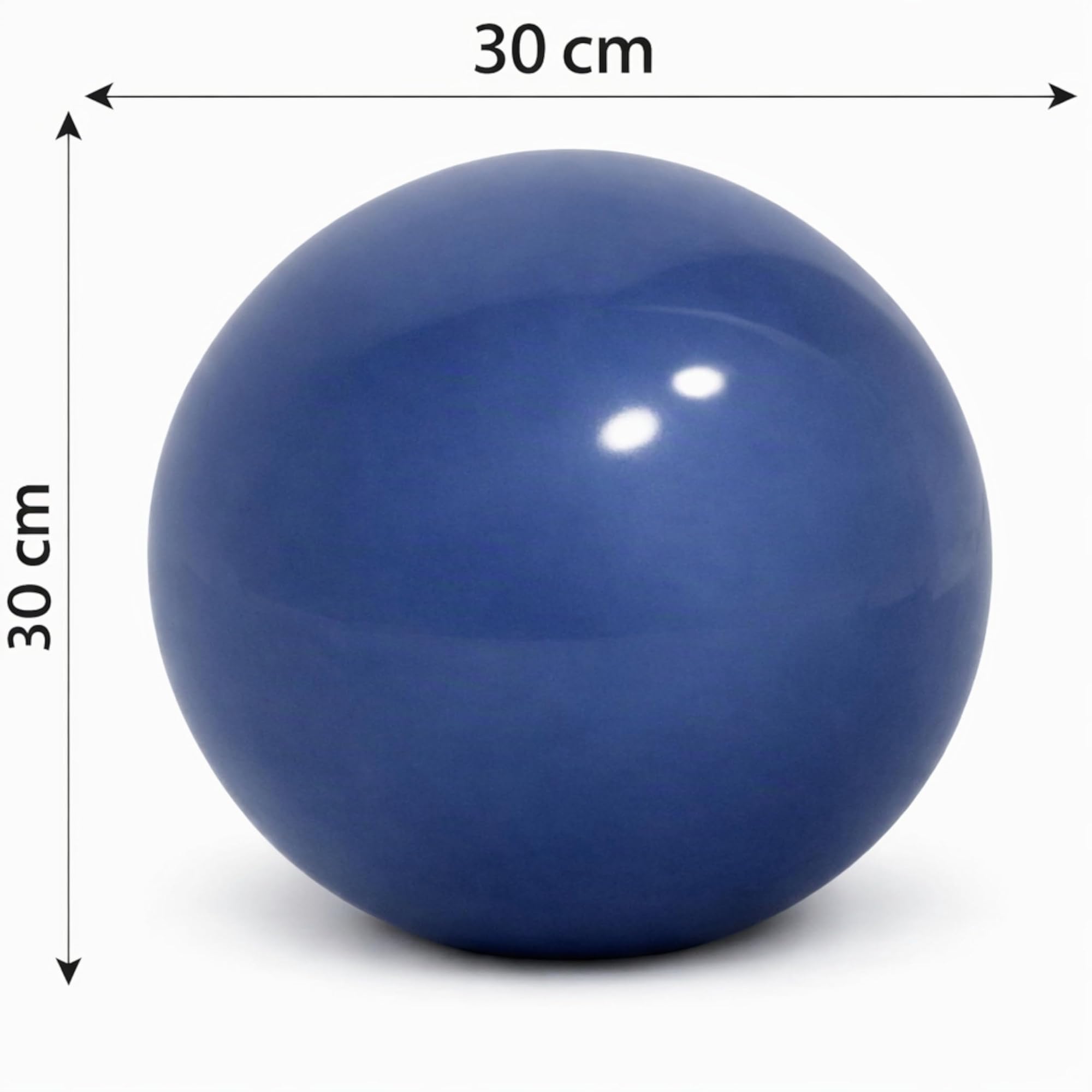 Keramik Kugel 30 cm Gartenkugel Dekokugel Gartenfigur Dekoration aus frostfester, witterungsbeständiger, robuster Steinzeug-Keramik Outdoor (blau)