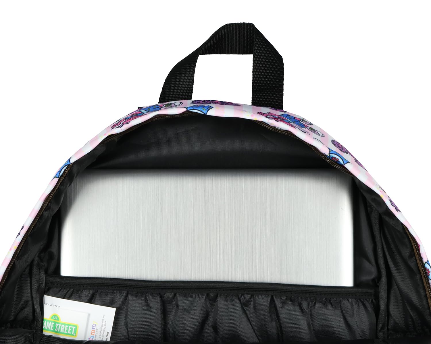 INTIMO Sesame Street Abby Cadabby - Mochila para niños de viaje y escuela con funda para laptop, correas acolchadas y bolsillos laterales