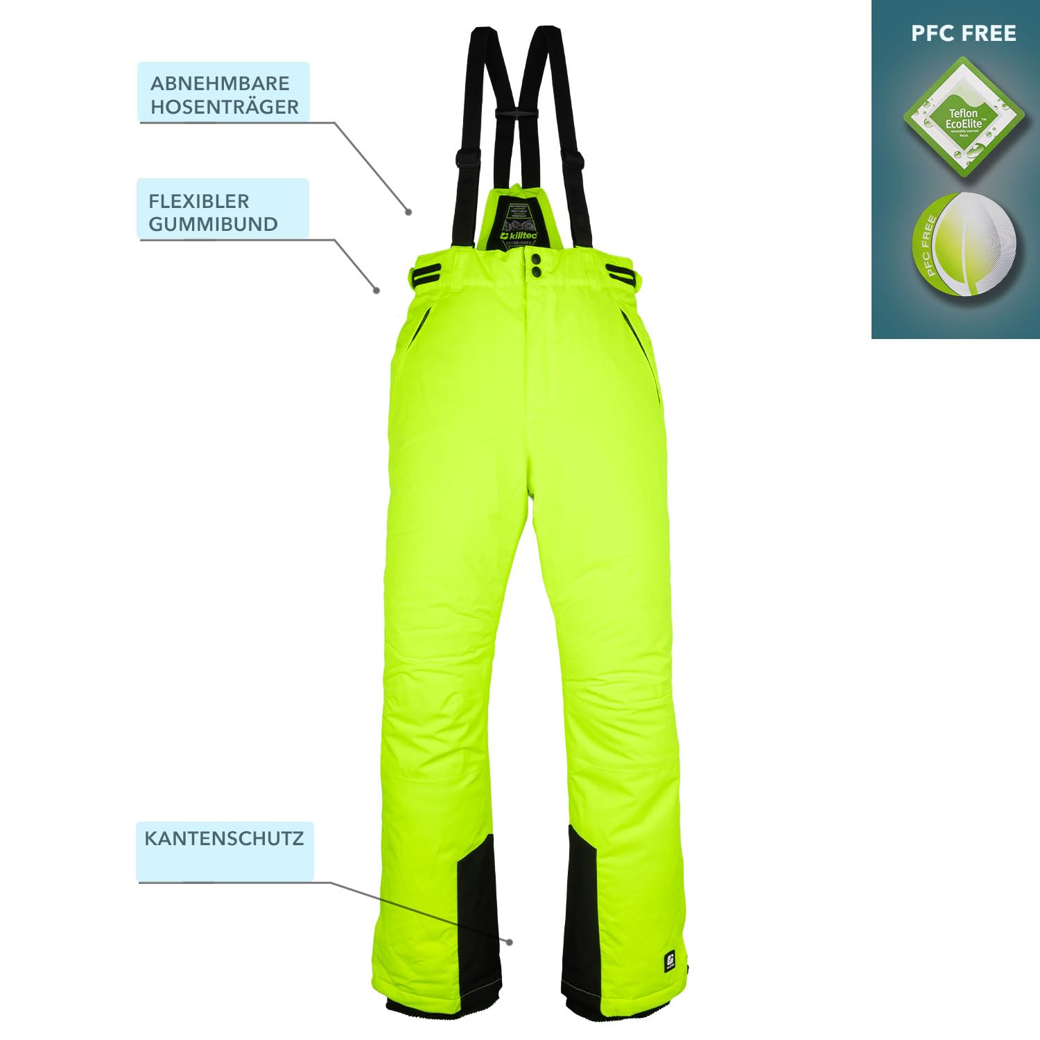 Killtec Jungen Skianzug - wasserdicht 10.000 mm Wassersäule - PFC frei - Skijacke mit Schneefang, Skihose mit Kantenschutz - atmungsaktive Membran