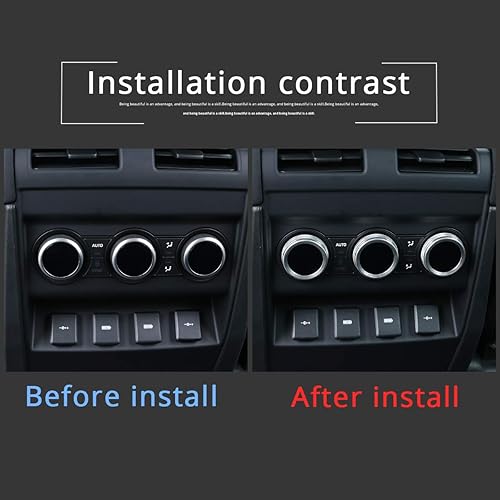 Miniatura 2 de CHEYA Anillos de ajuste de aire acondicionado trasero para Land Rover Defender 110 2020 accesorios de coche (plateado)