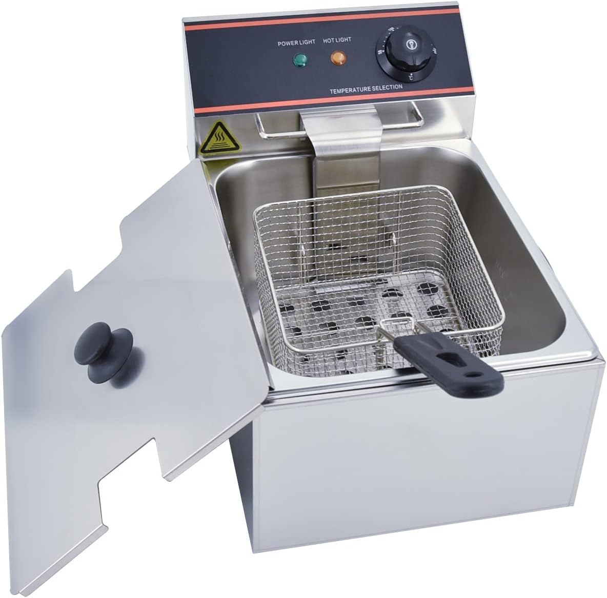 DULNICE Commercial Deep Fryer Countertop Stainless Steel 6L Electric