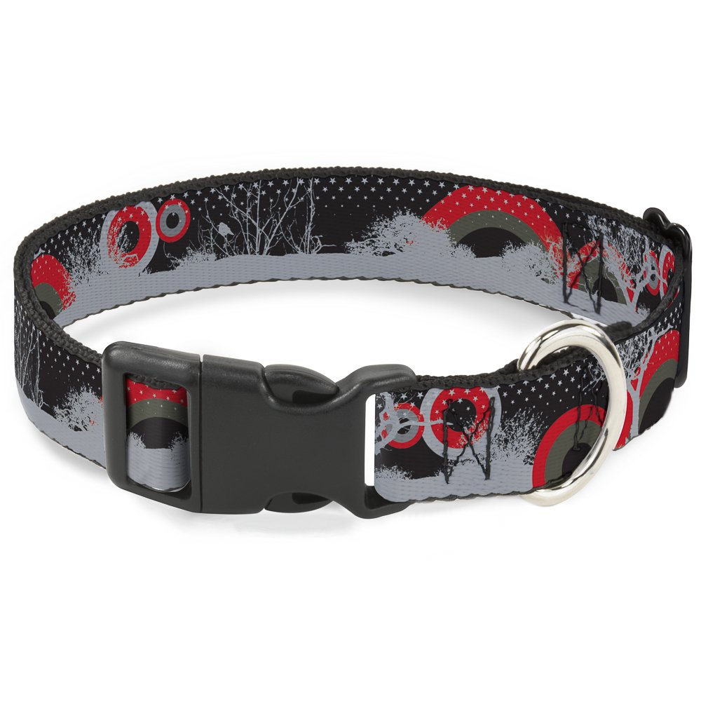 Cuello redondo de plástico Buckle-Down contra rozaduras con pinza mediana segura